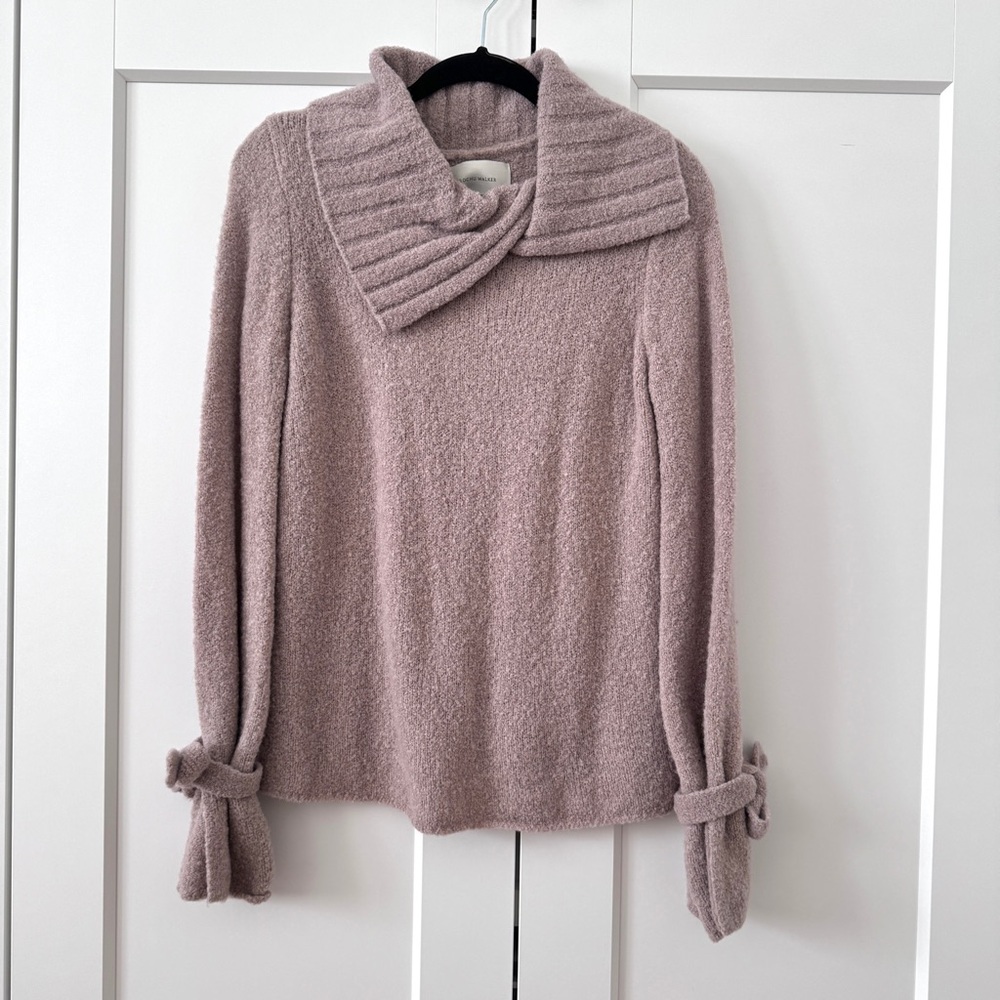 Brochu Walker Beige Open Back Wool Sweater